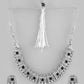 VOJ Silver Plated Black Stone Studded Oxidized Jewellery Set - Swadesiicart