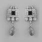 VOJ Silver Plated Black Stone Studded Oxidized Jewellery Set - Swadesiicart