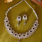 VOJ Silver Plated Black Stone Studded Oxidized Jewellery Set - Swadesiicart