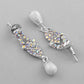 VOJ Silver Plated CZ-Stone Studded With Pearl Jewellery Set - Swadesiicart