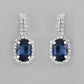 VOJ Silver Plated AD-Stone Studded With Dark Blue Stone Choker Set | Swadesiicart