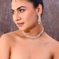 VOJ Gold-Polished CZ-Studded Jewellery Set With Mangtikka - Swadesiicart