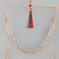 VOJ Gold-Polished CZ-Studded Jewellery Set With Mangtikka - Swadesiicart