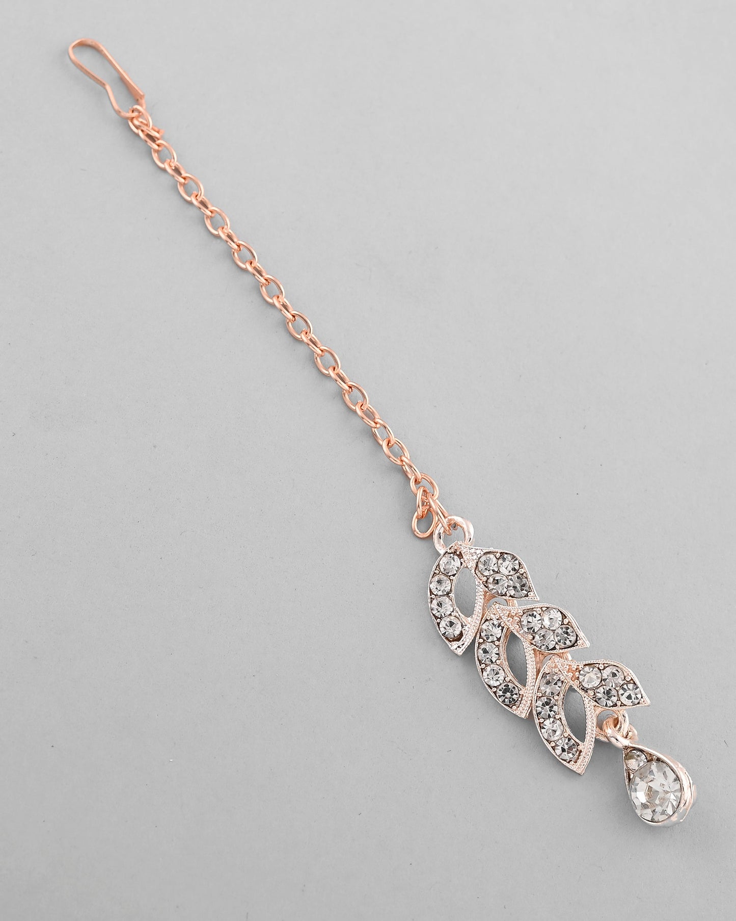 VOJ Gold-Polished CZ-Studded Jewellery Set With Mangtikka - Swadesiicart