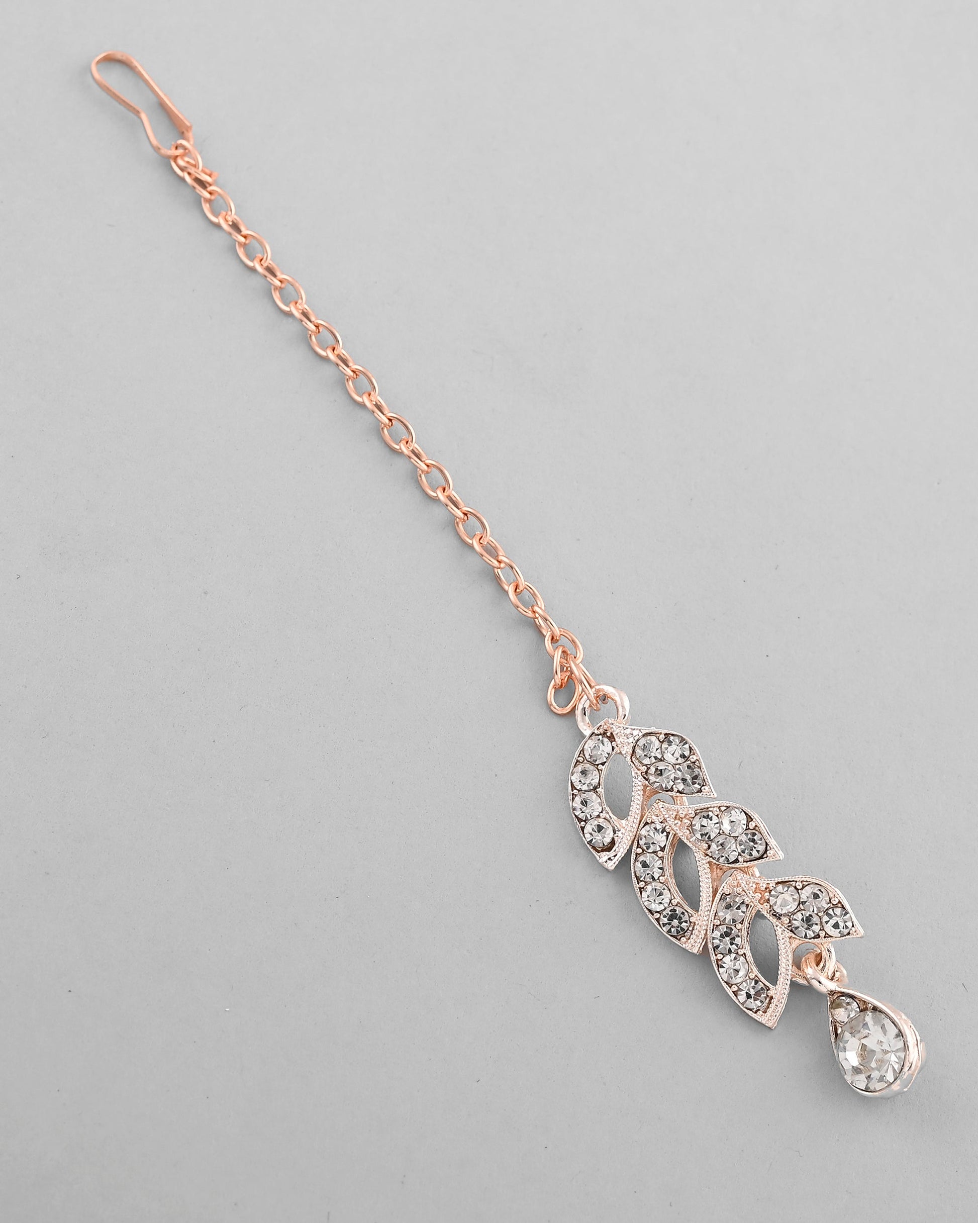 VOJ Gold-Polished CZ-Studded Jewellery Set With Mangtikka - Swadesiicart