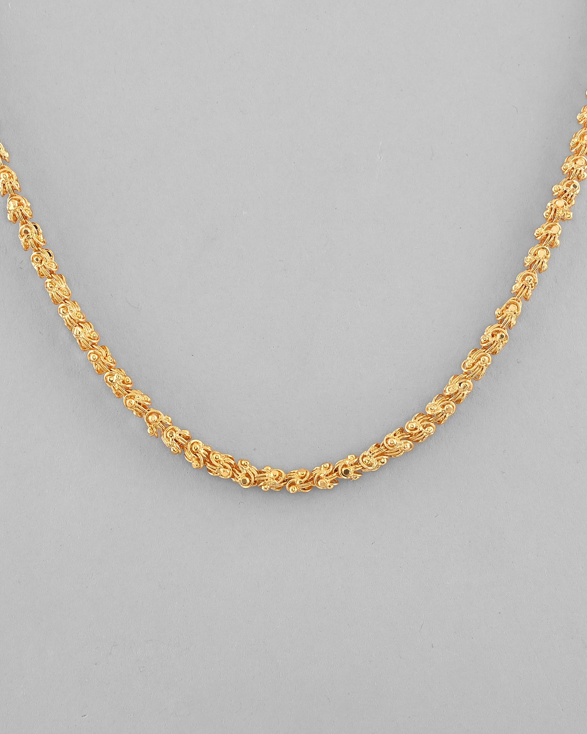 VOJ Gold-Polished EvilEye Men Designer Chain | Swadesiicart