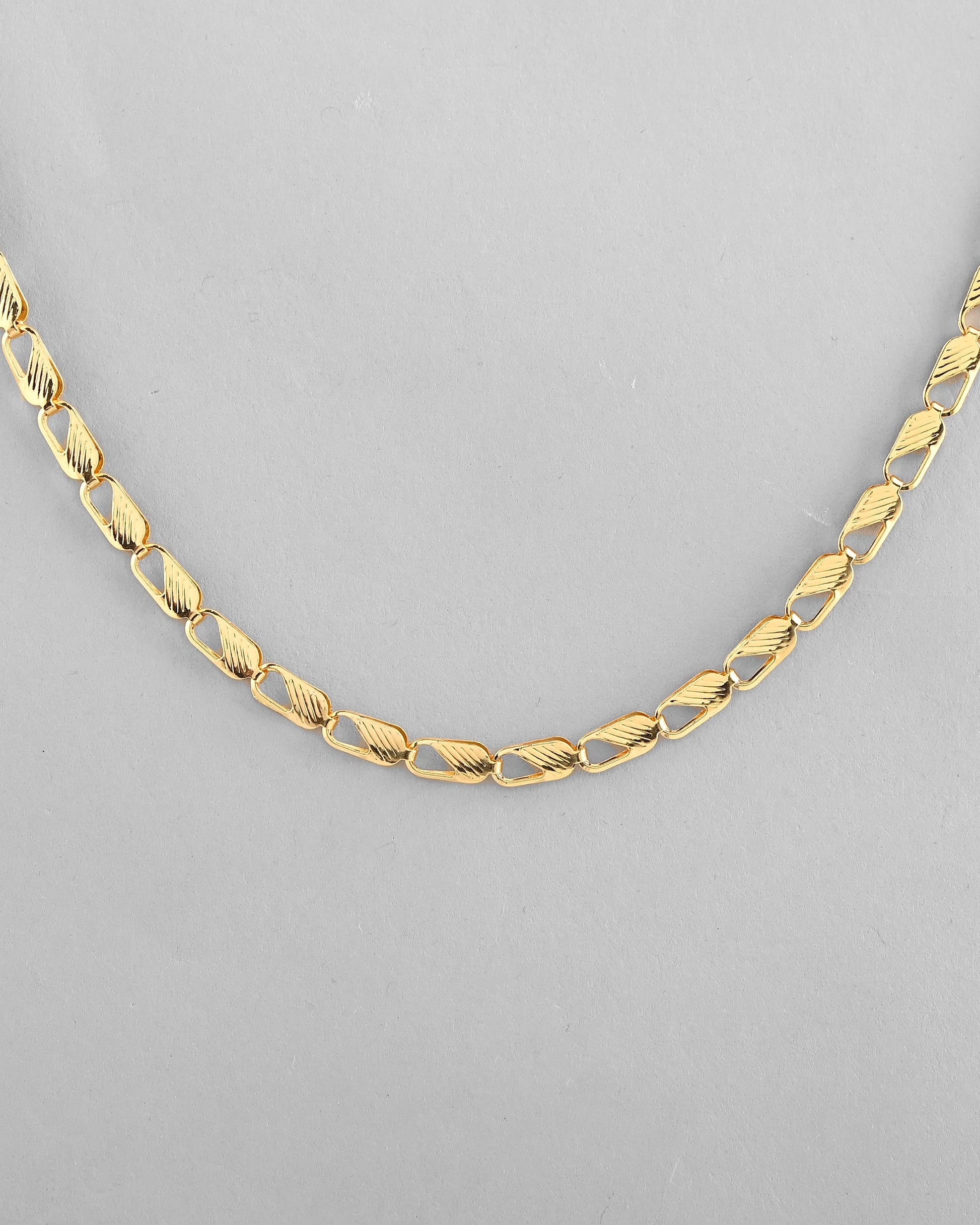 VOJ Gold-Polished Men Designer Chain | Swadesiicart