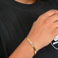 VOJ Gold and Silver Polished Designer Men Bracelet - Swadesiicart
