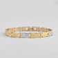 VOJ Gold and Silver Polished Designer Men Bracelet - Swadesiicart