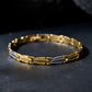 VOJ Gold and Silver Polished Designer Men Bracelet - Swadesiicart