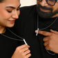VOJ Silver Plated Couple King & Queen Chain Set | Swadesiicart