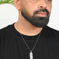 VOJ Silver Plated Men Chain With Leaf Shaped Pendent | Swadesiicart