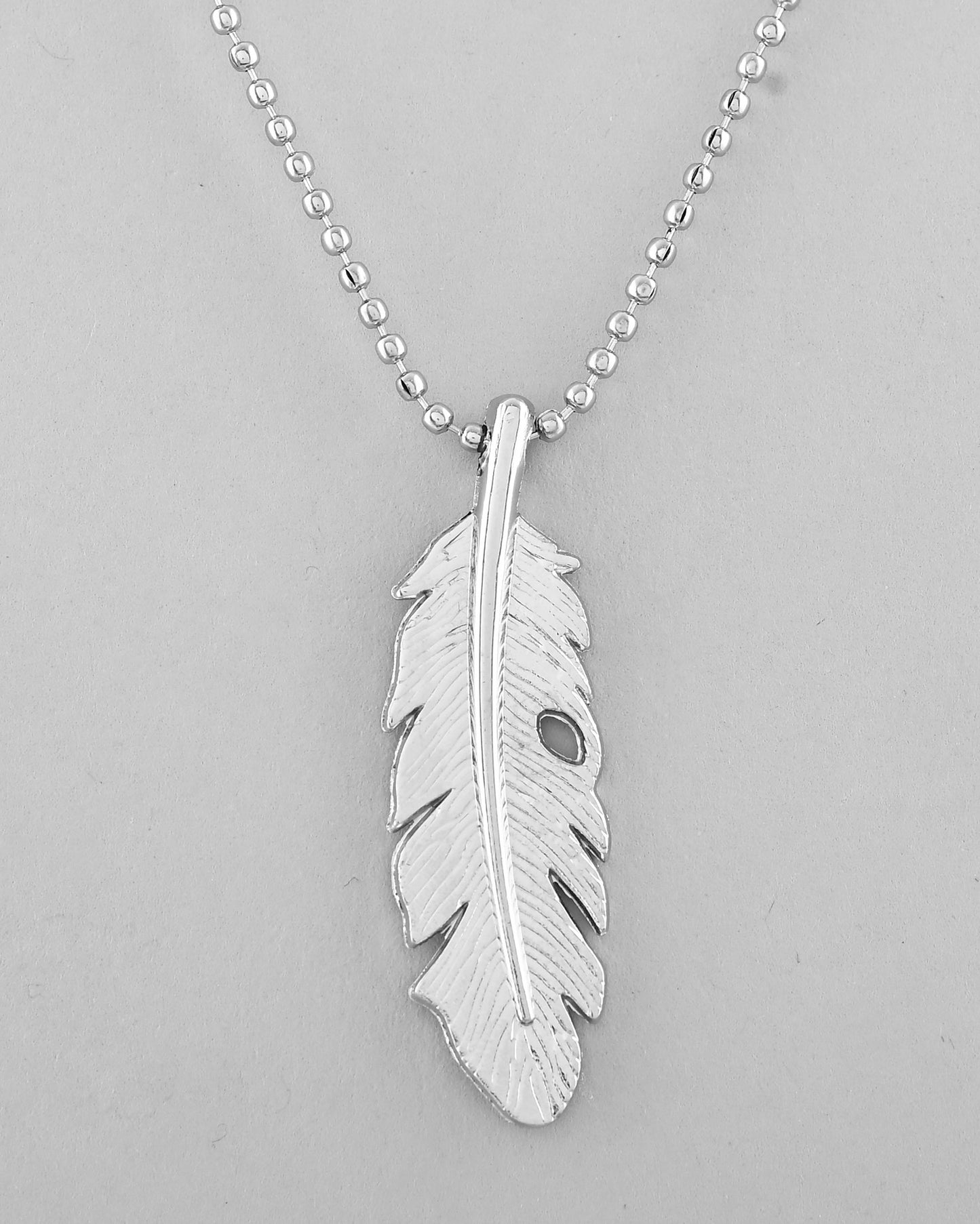 VOJ Silver Plated Men Chain With Leaf Shaped Pendent | Swadesiicart