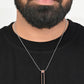 VOJ Silver Plated Men Chain With Rectangular Shaped Pendent | Swadesiicart