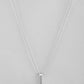 VOJ Silver Plated Men Chain With Rectangular Shaped AD Stone Studded Pendent | Swadesiicart