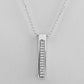 VOJ Silver Plated Men Chain With Rectangular Shaped AD Stone Studded Pendent | Swadesiicart