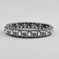 VOJ Rhodium Plated White Stone Studded Kada Bracelet - Swadesiicart