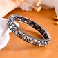VOJ Rhodium Plated White Stone Studded Kada Bracelet - Swadesiicart