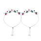 VOJ Set of 2 Silver-Plated Peacock Shaped Artificial Stones Anklet - Swadesiicart