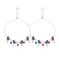 VOJ Set of 2 Silver-Plated Peacock Shaped Artificial Stones Anklet - Swadesiicart