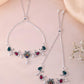 VOJ Set of 2 Silver-Plated Peacock Shaped Stone Studded Anklets - Swadesiicart
