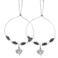 VOJ Set of 2 Silver Plated Dancing Girl Anklet - Swadesiicart