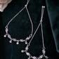 VOJ Set of 2 Silver Plated Bird And Rose Shaped Anklet - Swadesiicart