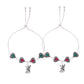 VOJ Set of 2 Silver Plated Dancing Couple Anklet - Swadesiicart