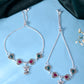 VOJ Set of 2 Silver Plated Dancing Couple Anklet - Swadesiicart