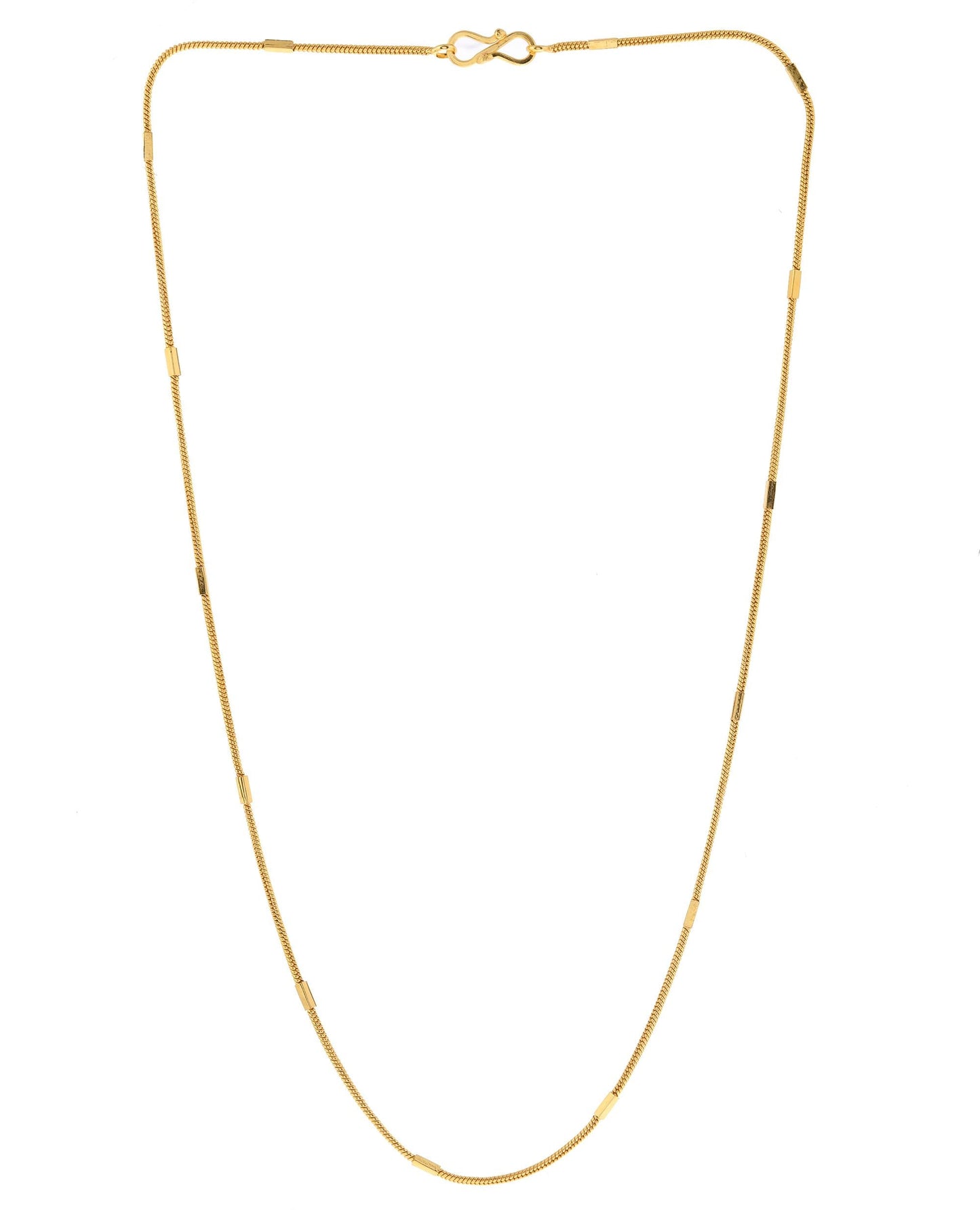 VOJ Gold-Polished Pipe Chain For Women - Swadesiicart