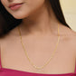 VOJ Gold-Polished Designer Biscuit Shaped Chain For Women - Swadesiicart