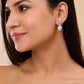VOJ Silver Plated Ad Stone Studded Drop Earrings - Swadesiicart