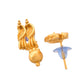 VOJ Gold-Polished Designer Necklace With Earrings Set - Swadesiicart