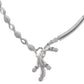 VOJ Silver Plated Ad Stone Studded Designer Necklace With Earrings Set - Swadesiicart