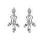 VOJ Silver Plated Ad Stone Studded Designer Necklace With Earrings Set - Swadesiicart