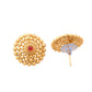 VOJ Gold-Polished Circular Designed Necklace With Earrings Set - Swadesiicart