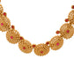 VOJ Gold-Polished Circular Designed Necklace With Earrings Set - Swadesiicart