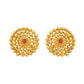 VOJ Gold-Polished Circular Designed Necklace With Earrings Set - Swadesiicart
