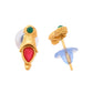 VOJ Gold-Polished Teardrop Shaped Designed Necklace With Earrings Set - Swadesiicart