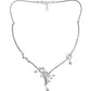 VOJ Silver Toned Stylish Ad- Studded Jewellery Set - Swadesiicart