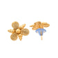 VOJ Gold-Polished Round Designed Necklace With Earrings Set - Swadesiicart