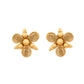 VOJ Gold-Polished Round Designed Necklace With Earrings Set - Swadesiicart
