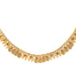 VOJ Gold-Polished Round Designed Necklace With Earrings Set - Swadesiicart