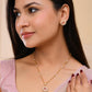 VOJ Gold-Polished Pink Stone Studded Chain Set - Swadesiicart