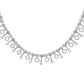 VOJ Silver Plated Ad Stone Studded Geometrical Shaped Necklace And Earrings Set - Swadesiicart