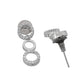 VOJ Silver Plated Ad Stone Studded Round Shaped Necklace And Earrings Set - Swadesiicart