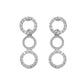 VOJ Silver Plated Ad Stone Studded Round Shaped Necklace And Earrings Set - Swadesiicart