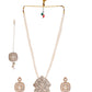 VOJ Gold-Polished Kundan Stone Studded Long Jewellery Set - Swadesiicart