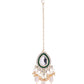 VOJ Gold-Polished White Kundan Stone Studded Choker With Earrings And Maang Tikka Set | Swadesiicart