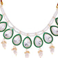 VOJ Gold-Polished White Kundan Stone Studded Choker With Earrings And Maang Tikka Set | Swadesiicart